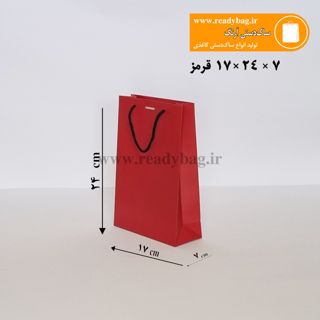 ساک دستی کرافت قرمز 10×36×24