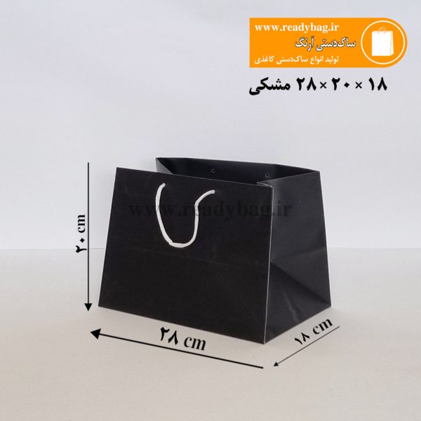 ساک دستی کرافت ترحیم مشکی 18×20×28